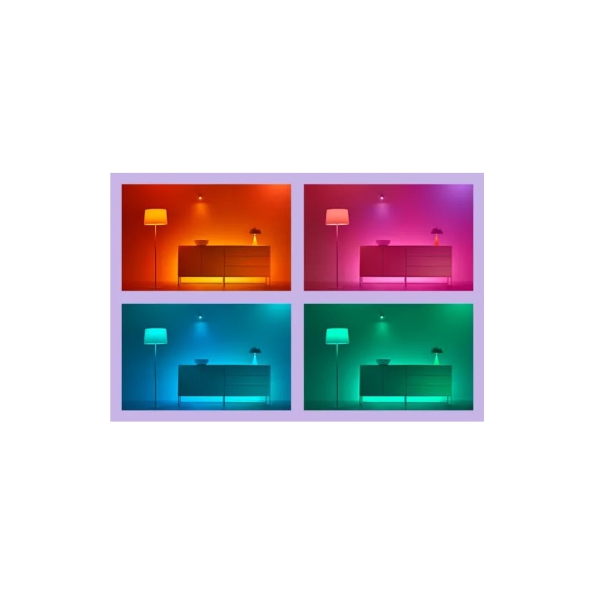 WiZ - Pack de 2 luminarias LED RGBIC regulables GRADIENT LED/8,2W/230V 2700-6500K Wi-Fi