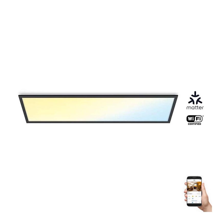WiZ - Panel LED regulable SUPERSLIM LED/36W/230V 2700-6500K Wi-Fi negro