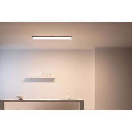 WiZ - Panel LED regulable SUPERSLIM LED/36W/230V 2700-6500K Wi-Fi negro