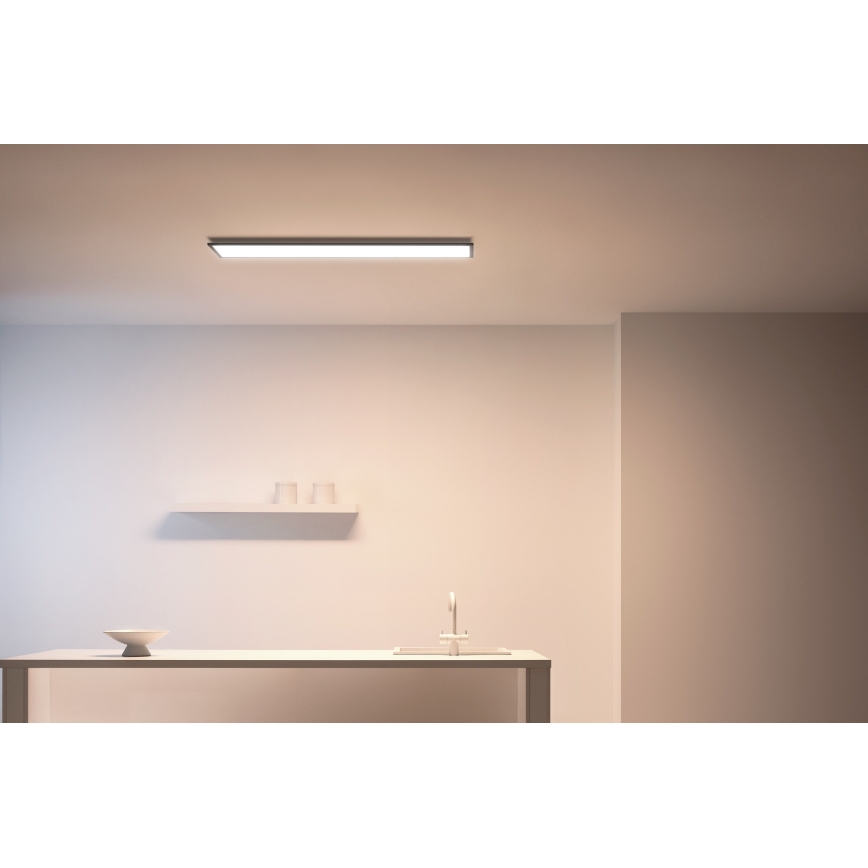 WiZ - Panel LED regulable SUPERSLIM LED/36W/230V 2700-6500K Wi-Fi negro