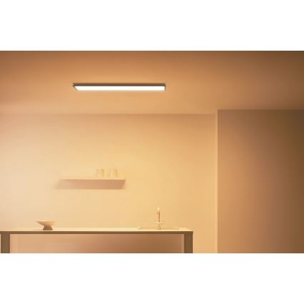 WiZ - Panel LED regulable SUPERSLIM LED/36W/230V 2700-6500K Wi-Fi negro