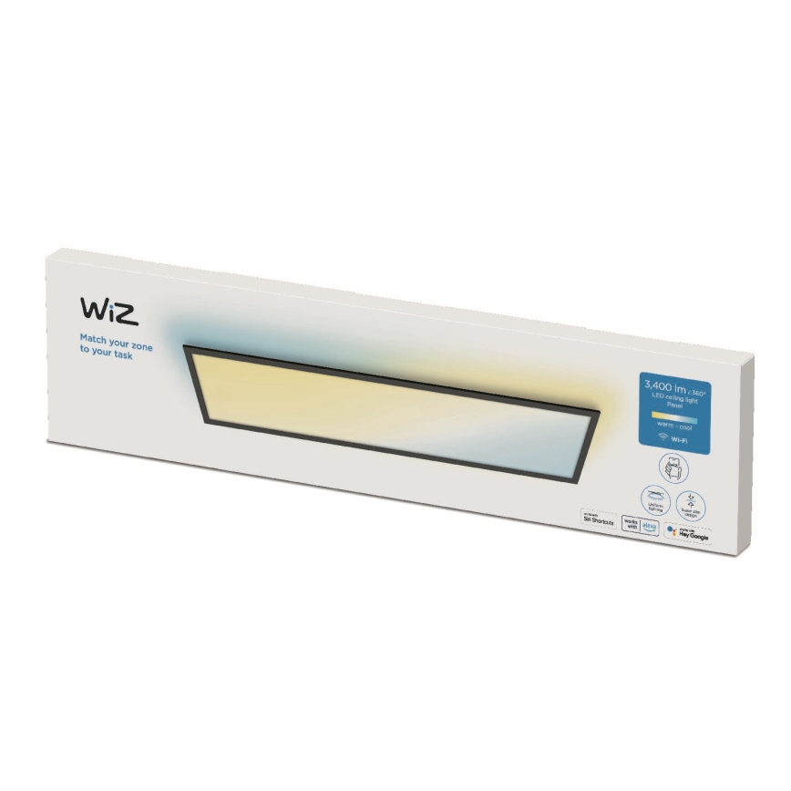 WiZ - Panel LED regulable SUPERSLIM LED/36W/230V 2700-6500K Wi-Fi negro