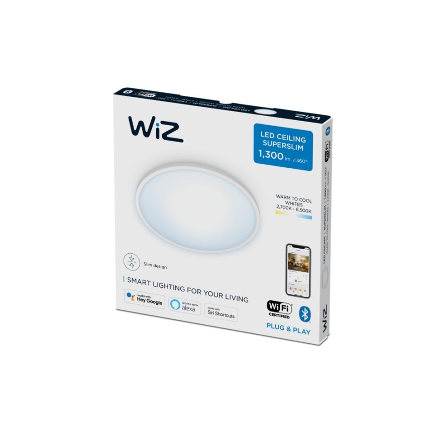 WiZ - Plafón LED regulable SUPERSLIM LED/14W/230V 2700-6500K Wi-Fi blanco