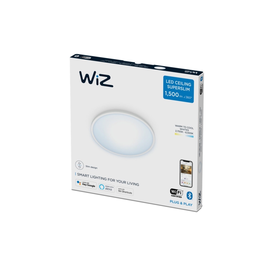 WiZ - Plafón LED regulable SUPERSLIM LED/16W/230V 2700-6500K Wi-Fi blanco