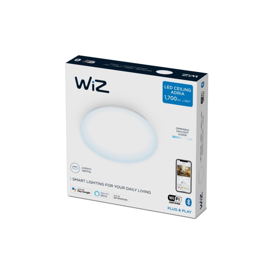 WiZ - Plafón LED regulable SUPERSLIM LED/17W/230V 4000K Wi-Fi