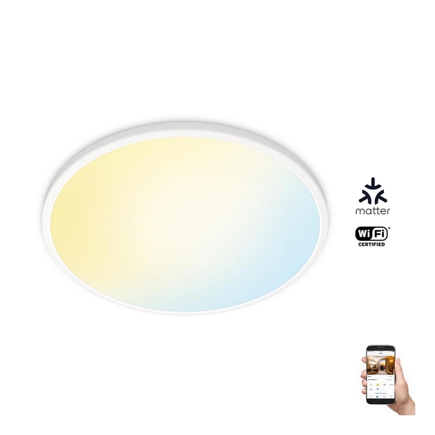 WiZ - Plafón LED regulable SUPERSLIM LED/22W/230V 2700-6500K Wi-Fi blanco