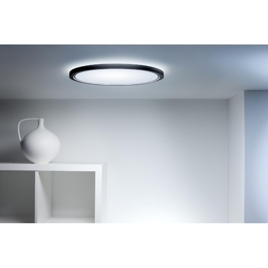 WiZ - Plafón LED RGB regulable SUPERSLIM LED/32W/230V 2700-6500K Wi-Fi negro