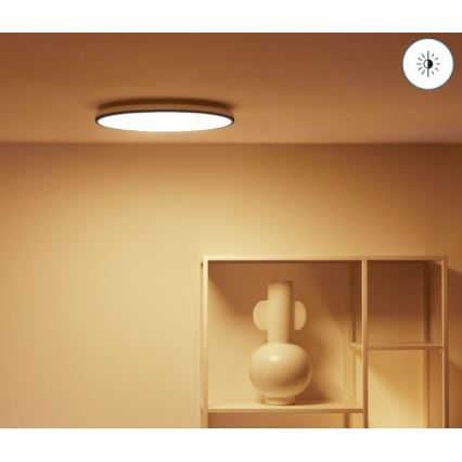 WiZ - Plafón LED RGBW regulable RUNE LED/21W/230V 2700-6500K Wi-Fi negro