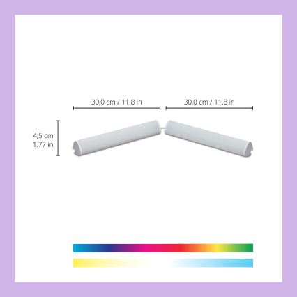WiZ - SET 2x LED RGBW Lámpara regulable BAR LED/5,5W/230V 2200-6500K Wi-Fi