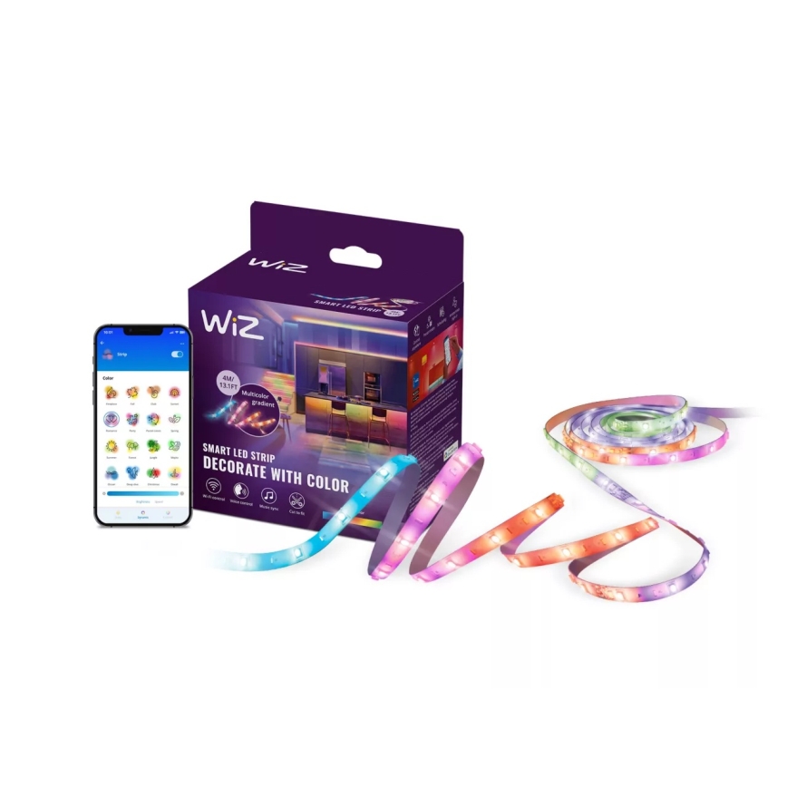 WiZ - Tira LED RGBIC regulable 4 m LED/10,2W/5V 2700-6500K Wi-Fi