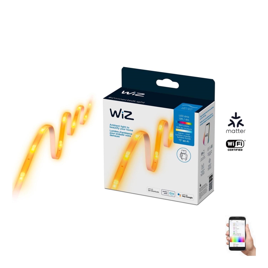 WiZ - Tira LED RGBW regulable 4m LED/13W/230V 2700-6500K Wi-Fi