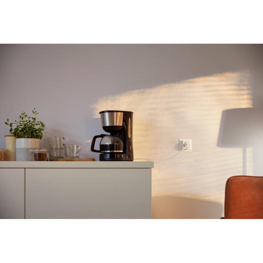 WiZ - Toma inteligente F 2300W + powermeter Wi-Fi SCHUKO