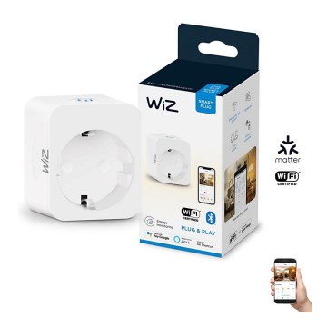 WiZ - Toma inteligente F 2300W + powermeter Wi-Fi SCHUKO