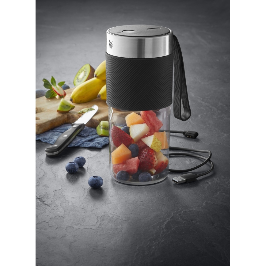 WMF - Batidora de viaje para smoothies KITCHENminis 50W/7,4V 1200 mAh acero inoxidable