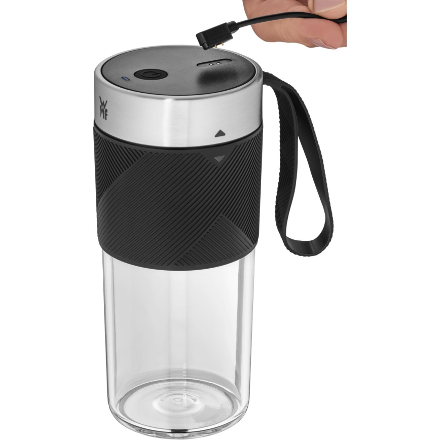 WMF - Batidora de viaje para smoothies KITCHENminis 50W/7,4V 1200 mAh acero inoxidable