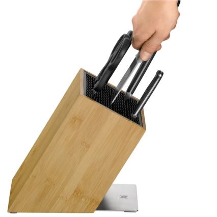WMF - Juego de 6 cuchillos de cocina con bloque SPITZENKLASSE PLUS
