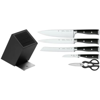WMF - Juego de cuchillos de cocina con taco GRAND CLASS, 6 piezas