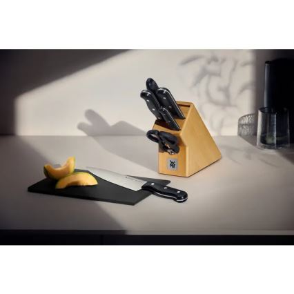 WMF - Juego de cuchillos de cocina en bloque SPITZENKLASSE PLUS de 6 piezas