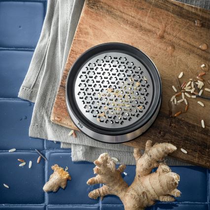 WMF - Rallador de jengibre, diámetro 9 cm, acero inoxidable/negro