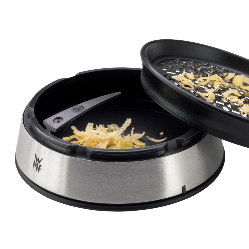 WMF - Rallador de jengibre, diámetro 9 cm, acero inoxidable/negro