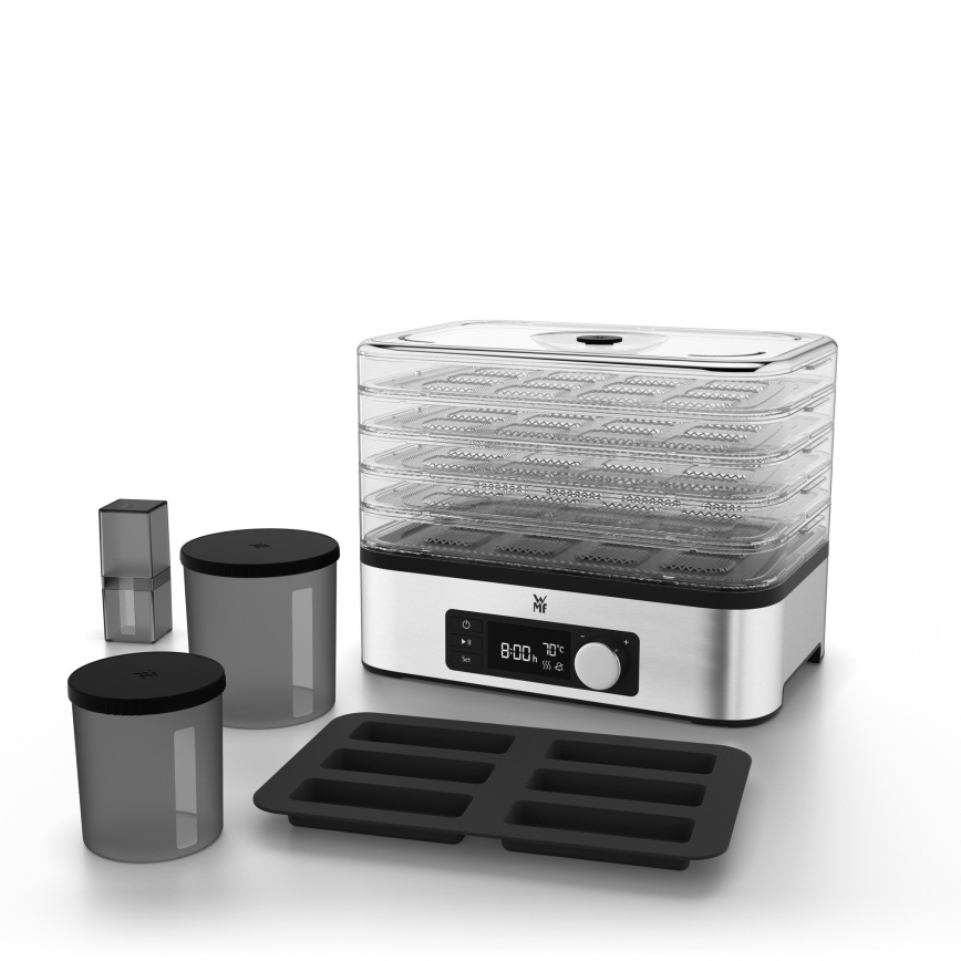 WMF - Secador de alimentos con termorregulación KITCHENminis 220W/230V acero inoxidable