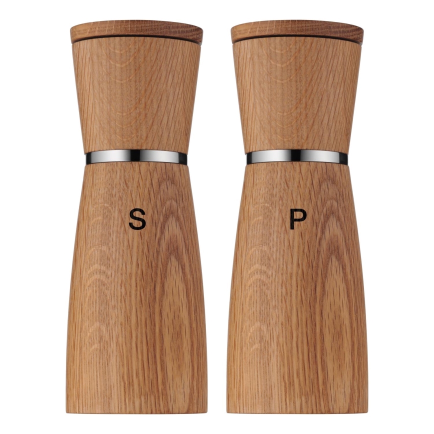 WMF - SET 2x Molinillo para especias NATURE roble