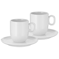 WMF - SET 2x Taza para café crème con un platillo BARISTA 170 ml blanco