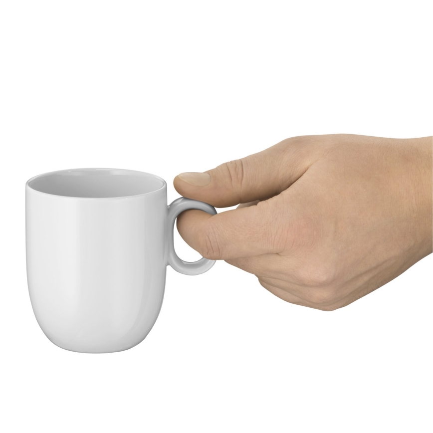 WMF - SET 2x Taza para café crème con un platillo BARISTA 170 ml blanco