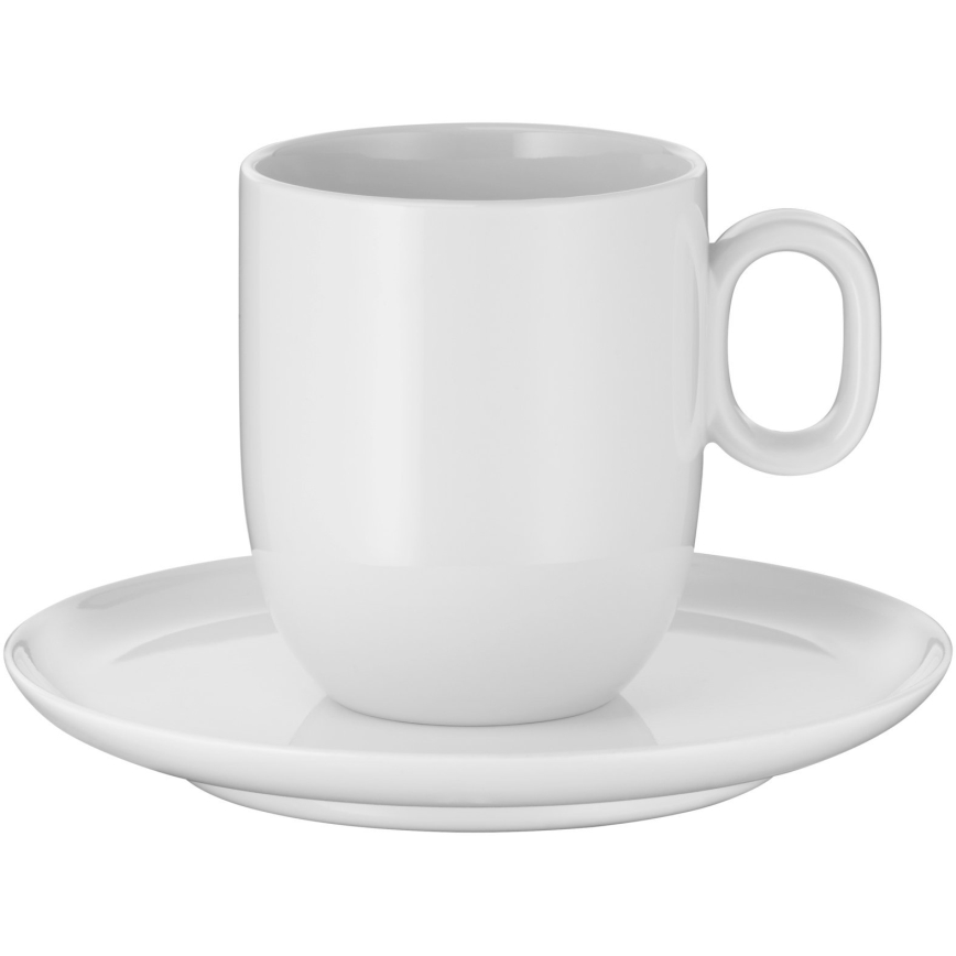 WMF - SET 2x Taza para café crème con un platillo BARISTA 170 ml blanco