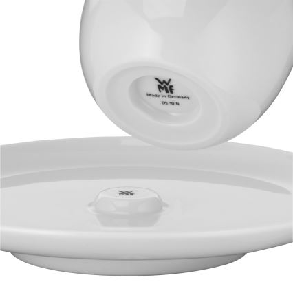 WMF - SET 2x Taza para café crème con un platillo BARISTA 170 ml blanco