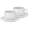 WMF - SET 2x Taza para capuchino con un platillo BARISTA 160 ml blanco