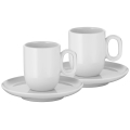 WMF - SET 2x Taza para espresso con platillo BARISTA blanco