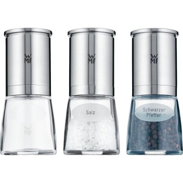 WMF - SET DE 3x Molinillo de especias DE LUXE acero inoxidable
