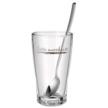 WMF - Set de vasos y cucharillas para latte macchiato CLEVER & MORE 6 piezas