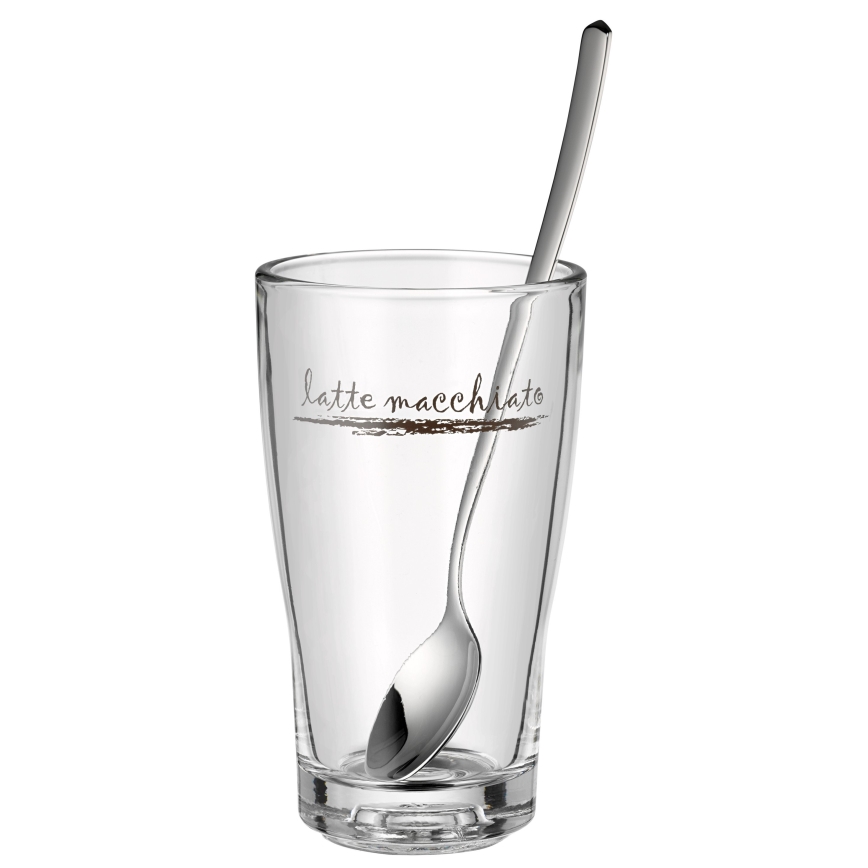 WMF - Set de vasos y cucharillas para latte macchiato CLEVER & MORE 6 piezas