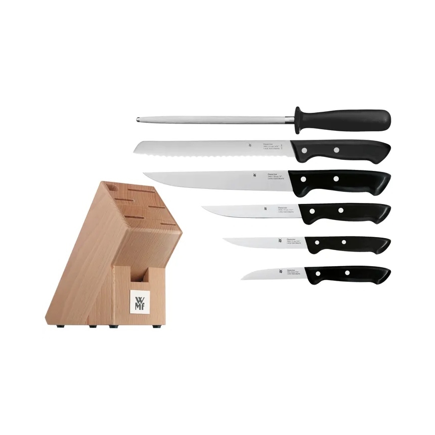 WMF - Set de 7 cuchillos de cocina con bloque CLASSIC LINE