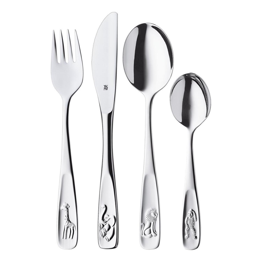 WMF - Set de cubiertos para niños ZOO 4 piezas