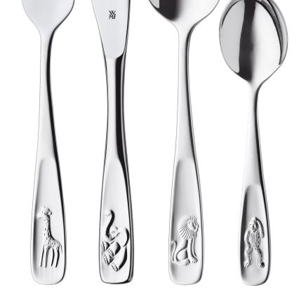 WMF - Set de cubiertos para niños ZOO 4 piezas