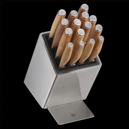 WMF - Set de cuchillos de cocina con bloque GRAND WOOD, 6 piezas
