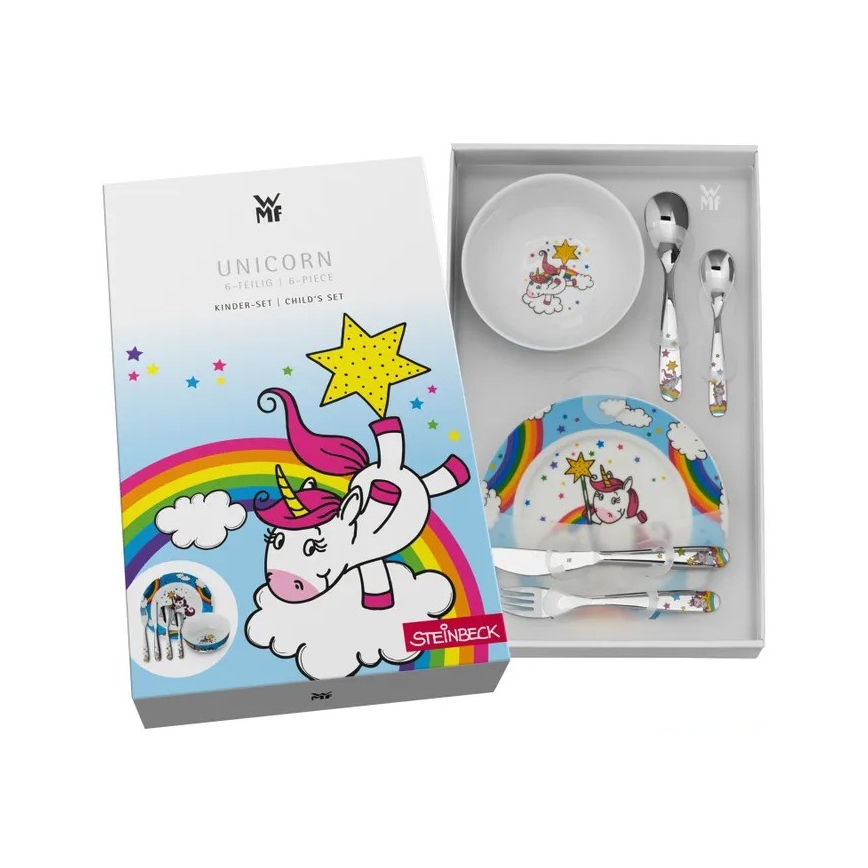 WMF - Set de vajilla infantil UNICORNIO 6 piezas