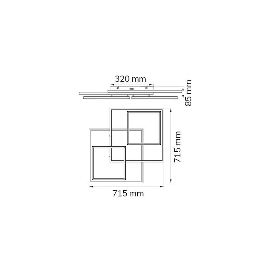 Wofi 10644 - Lámpara de techo LED regulable VISO LED/62W/230V