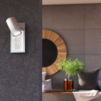 Wofi 11589 - Foco LED de pared BALI 1xGU10/5W/230V + LED/6W/230V
