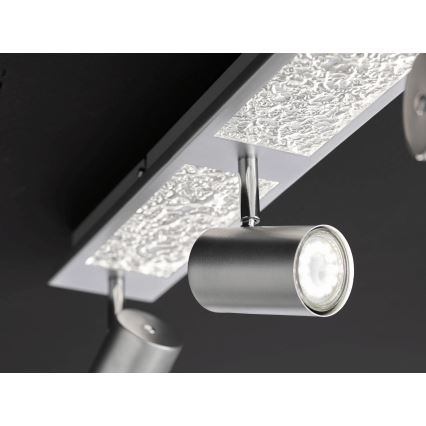 Wofi 11591 - Foco LED empotrable BALI 3xGU10/5W/230V + 2xLED/6W/230V 3000K