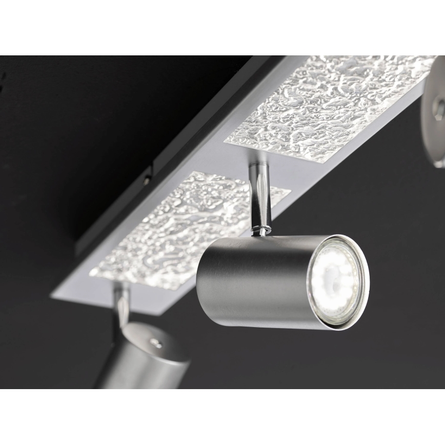 Wofi 11591 - Foco LED empotrable BALI 3xGU10/5W/230V + 2xLED/6W/230V 3000K