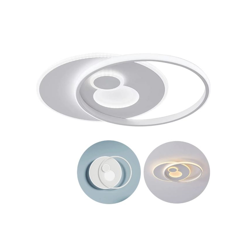 Wofi 11621 - Plafón LED regulable AKON LED/38W/230V 2700-5500K + mando a distancia