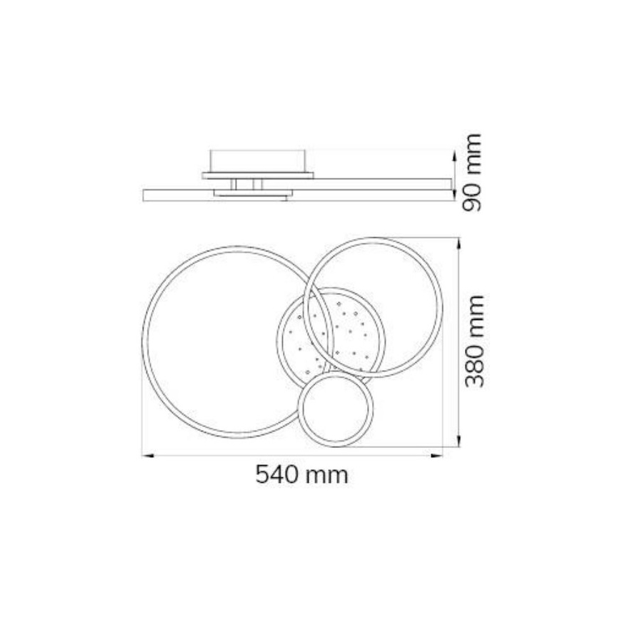 Wofi 11657 - Lámpara de araña LED regulable KIAH LED/32,5W/230V 3000K