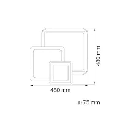 Wofi 11860 - Plafón LED regulable MOLA LED/36W/230V 3000-5500K + mando a distancia