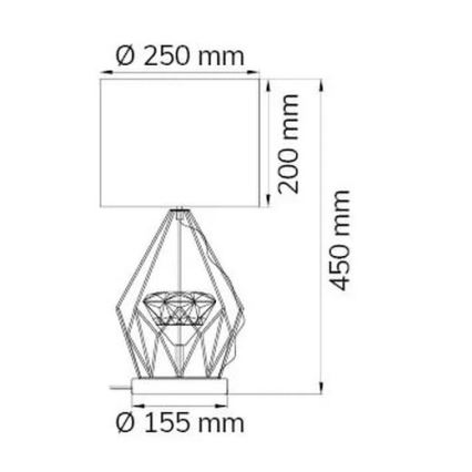 Wofi 11977 - Lámpara de mesa LED regulable AMY LED/10W/230V