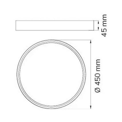 Wofi 12055 - Plafón LED DUBAI LED/27,5W/230V blanco