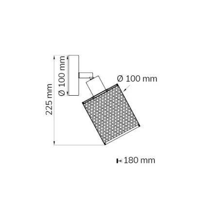 Wofi 12106 - Foco de pared CHEVAL 1xE14/28W/230V negro/dorado